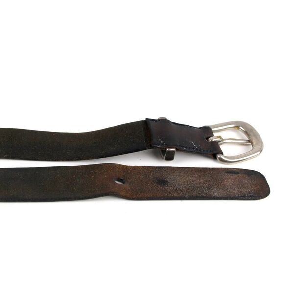 DARK BROWN GENUINE LEATHER 1.25"Wd ONE HOLE CASUAL DRESS MEN'S BELT Sz 36 (F13 - Picture 11 of 11